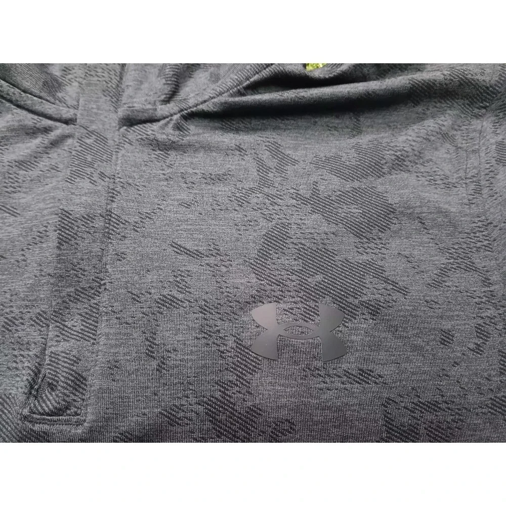 Under Armour UA Playoff Golf Top Mens Small Gray‎ Camouflage Jacquard UPF 50+